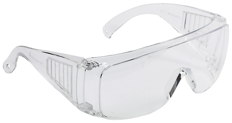Schutzbrille auch für Brillenträger - aus Polycarbonat farblos