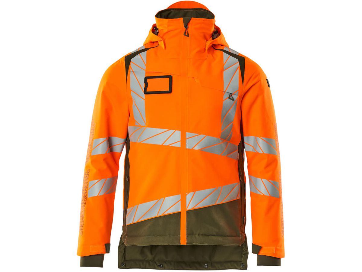 Winterjacke mit CLIMASCOT-Futter Gr. 4XL - hi-vis orange/moosgrün