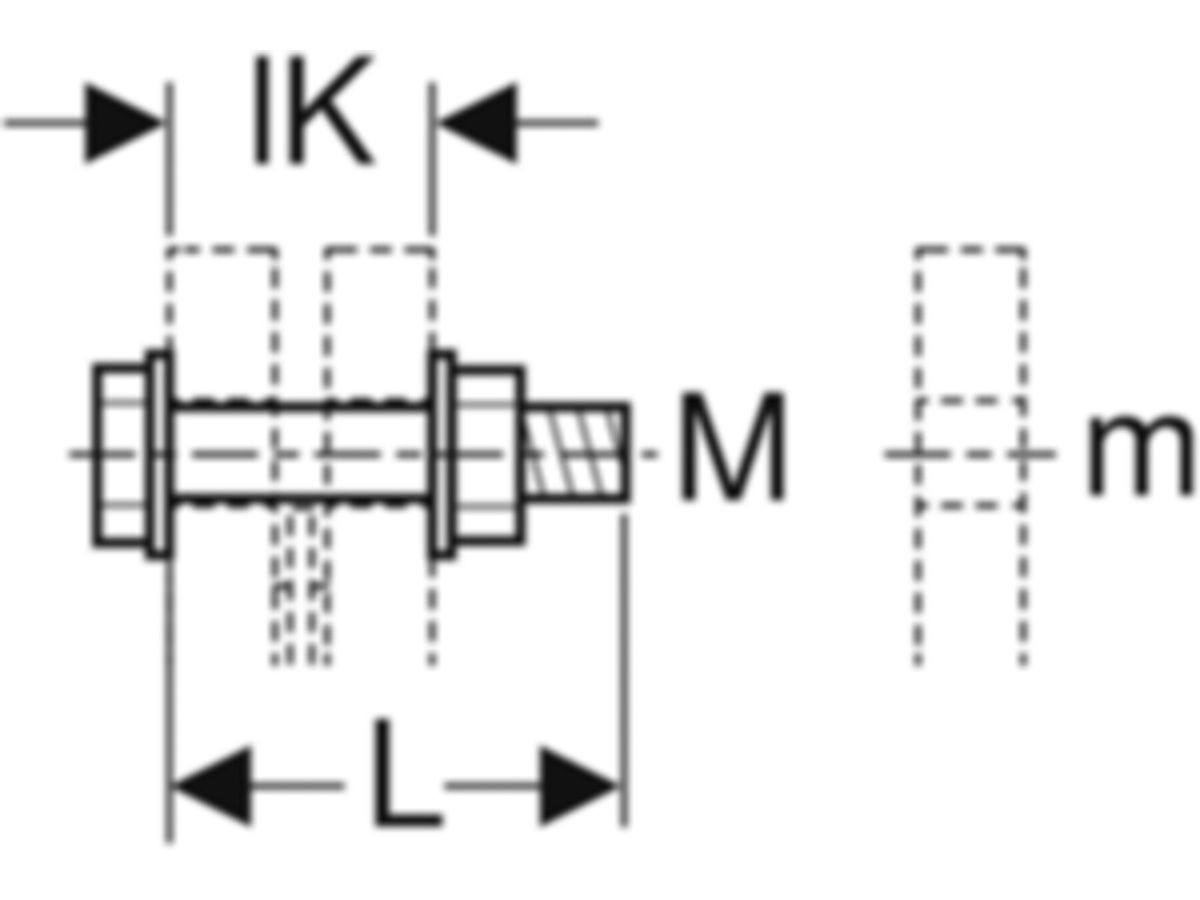 MPF-Schrauben-Set kompl. Inox A2 - M16 x 65 mm Set à 4 Stk.