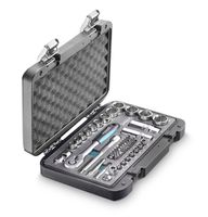 Steckschlüsselsatz, 1/4"+3/8", 48-tlg. - Kunststoff-Koffer,"technocraft Prof.