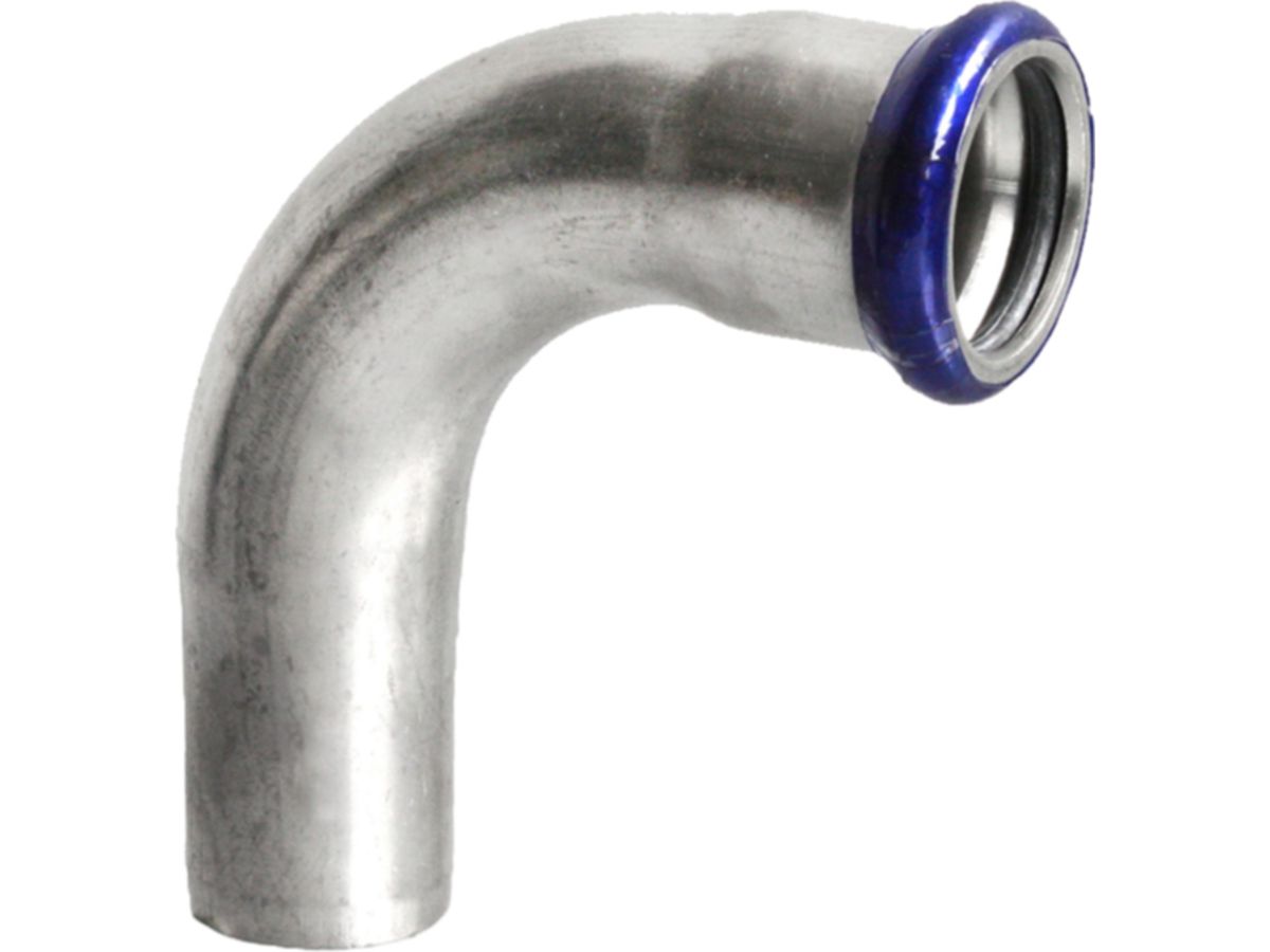 Eurotubi Bogen 90° mit Steckende Inox