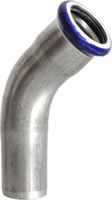Bogen 45° mit Steckende Inox