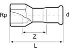 Eurotubi Übergang mit IG Inox