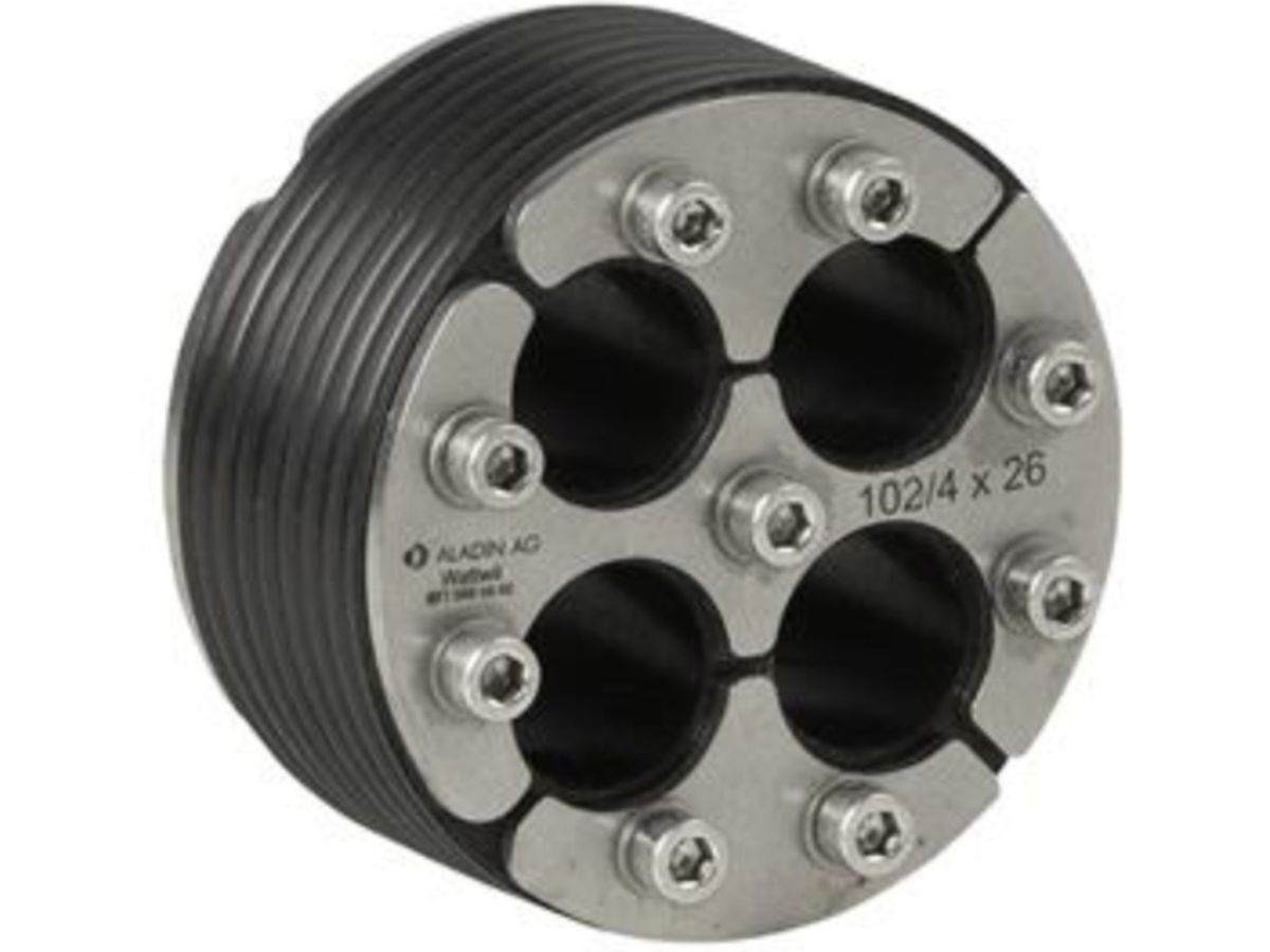 Mehrfachpressring V2A Dichtung NBR 200mm - Anzahl 4 Stk. Rohr/Kabel 8-36 mm