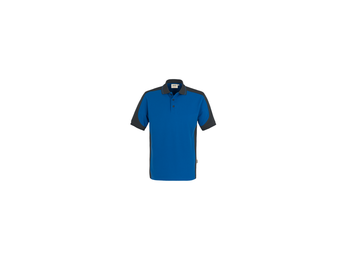 Poloshirt Contrast Perf. S royalb./anth. - 50% Baumwolle, 50% Polyester