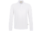 Longsleeve-Poloshirt Perf. 5XL weiss - 50% Baumwolle, 50% Polyester, 220 g/m²