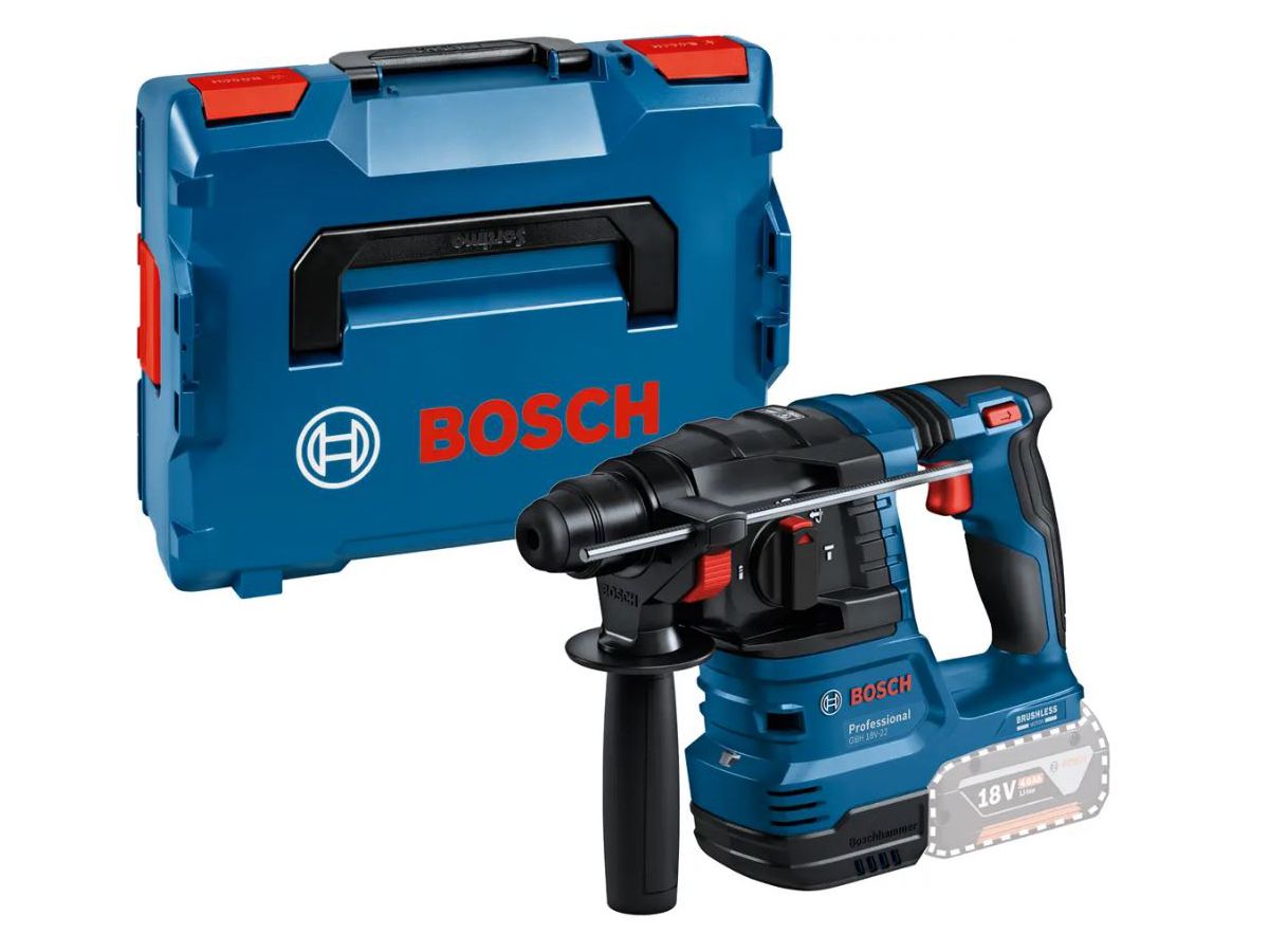 Akku-Bohrhammer Bosch GBH 18 V-22 solo - SDS+ in L-Boxx Bohr-ø 4-22mm, 1.9J