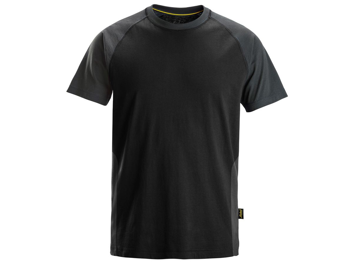 T-Shirt zweifarbig, schwarz/grau - Snickers