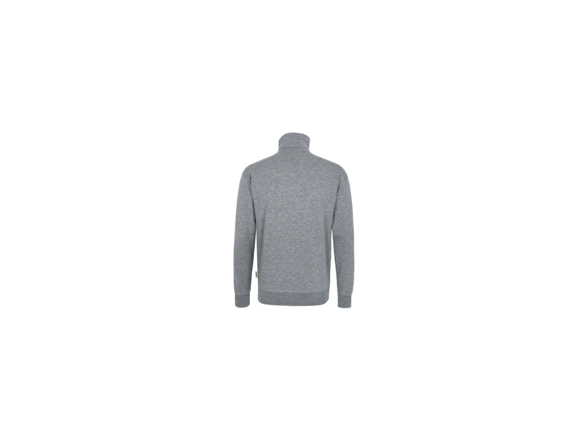 Zip-Sweatshirt Premium S grau meliert - 60% Baumwolle, 40% Polyester, 300 g/m²