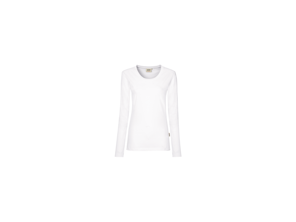 Damen-Longsleeve Perf. Gr. 4XL, weiss - 50% Baumwolle, 50% Polyester, 190 g/m²