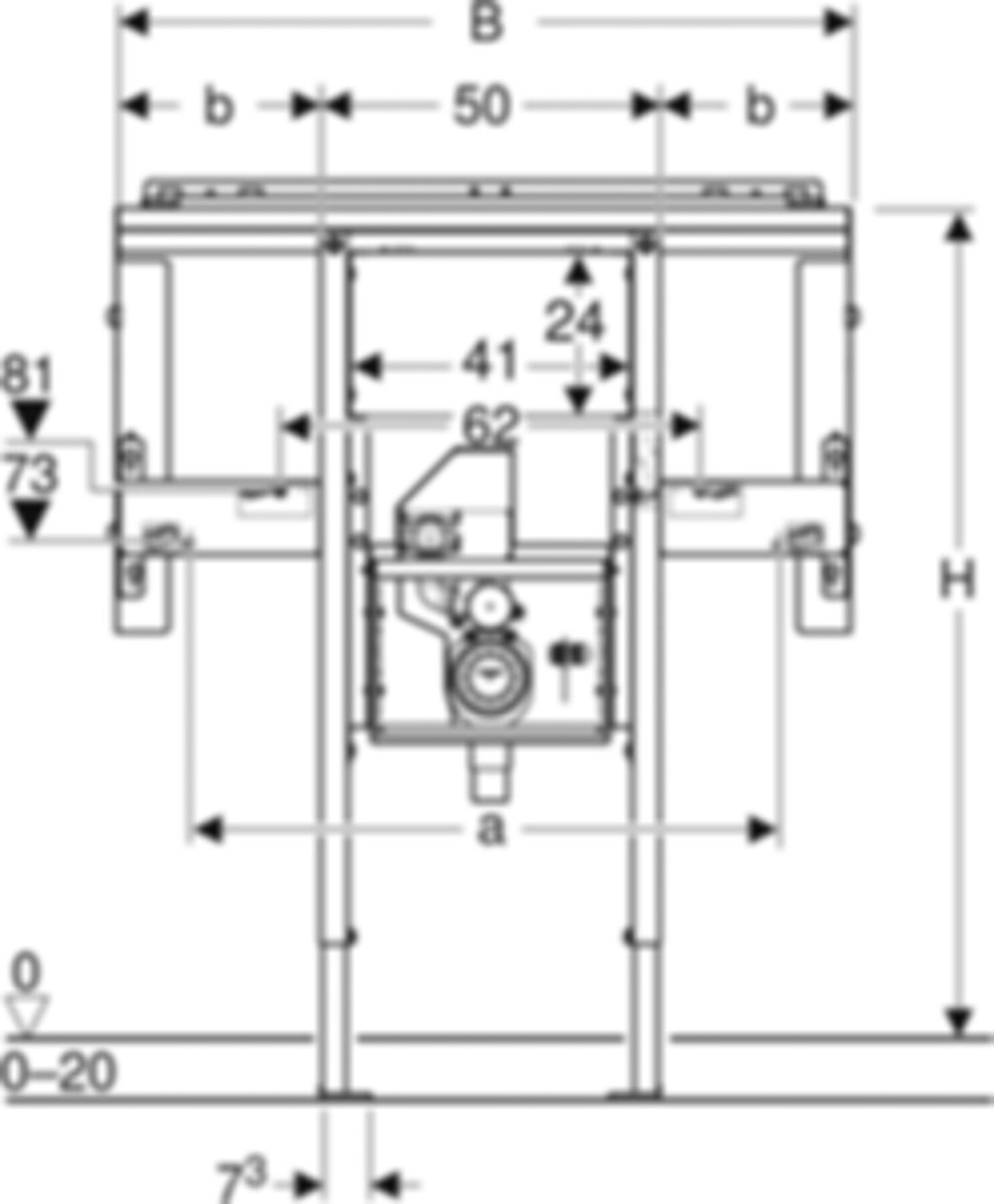 Geberit Duofix Element für one - für Waschtisch und Wandarmatur