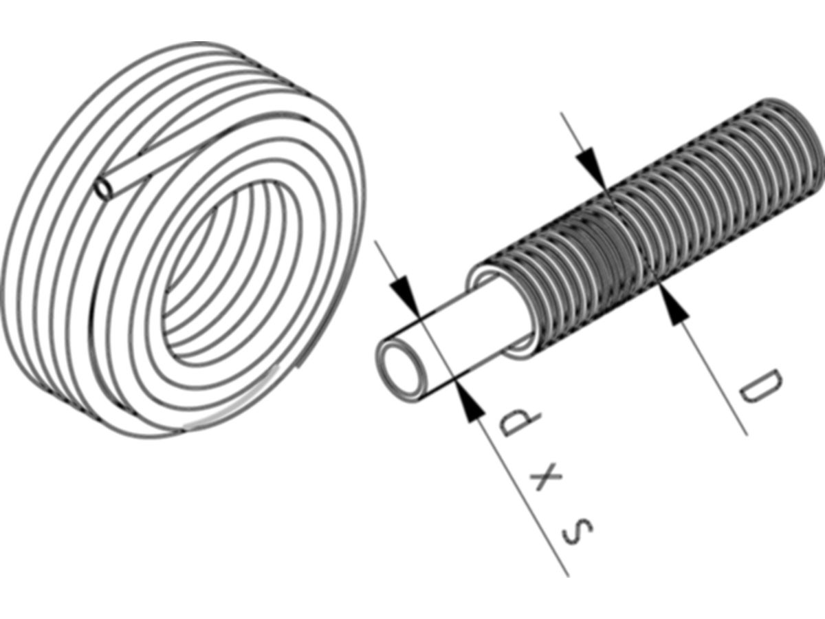 iFit Polybuten-Rohr Ø 16 mm - Rolle à 60 m m.Schutzrohr