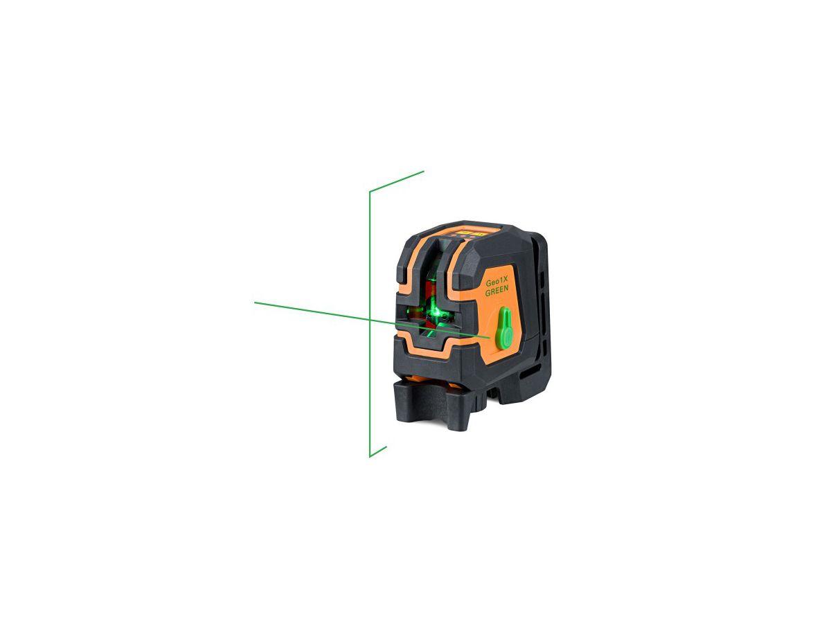 Kreuzlinien Laser grün GEO1X-Green SET - Arbeitsbereich bis 30m, inkl. Stativ