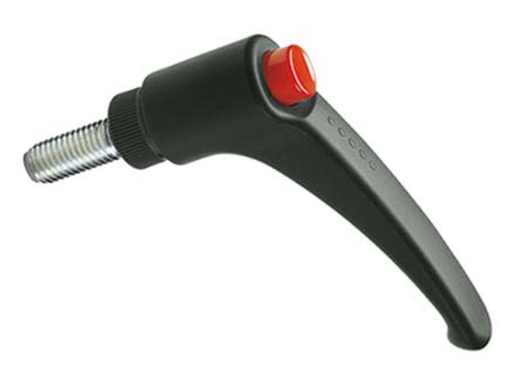 Klemmhebel Elesa mit Gewindestift verz. - grauschwarz matt