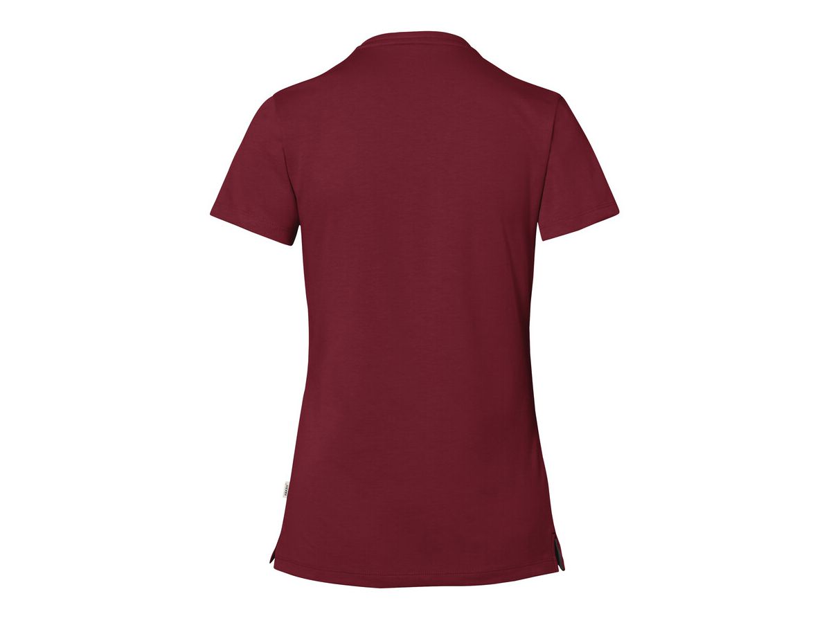 Cotton Tec Damen V-Shirt, Gr. XL - weinrot