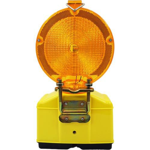 Baustellenleuchte LED gelb, siwitec - mit Dämmerungssensor und Lampenschl.