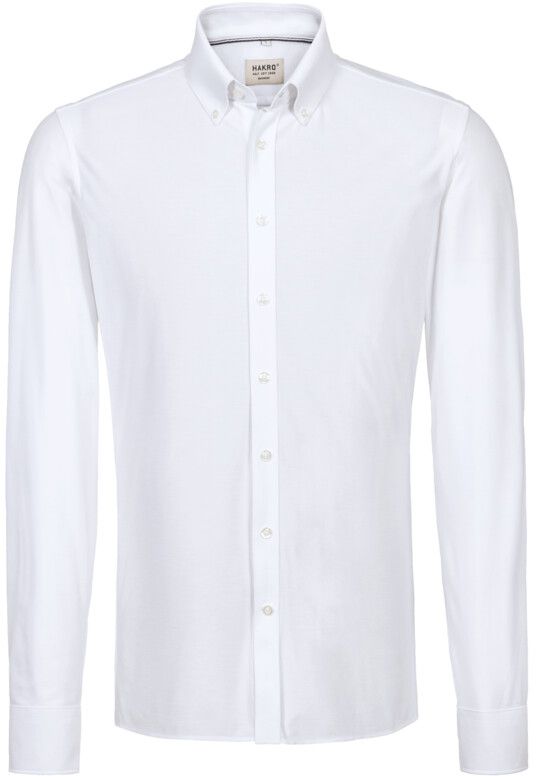 Hemd Natural Stretch Regular - weiss, 57% CO / 43% PES