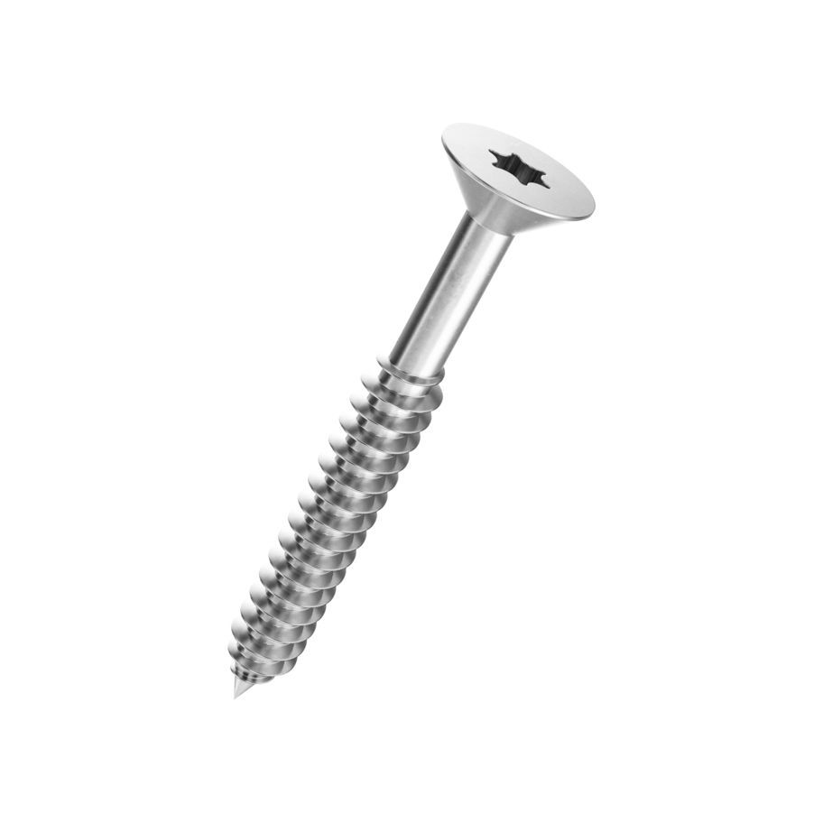 Spanplattenschrauben Senkkopf - Inox A2, mit Schaft