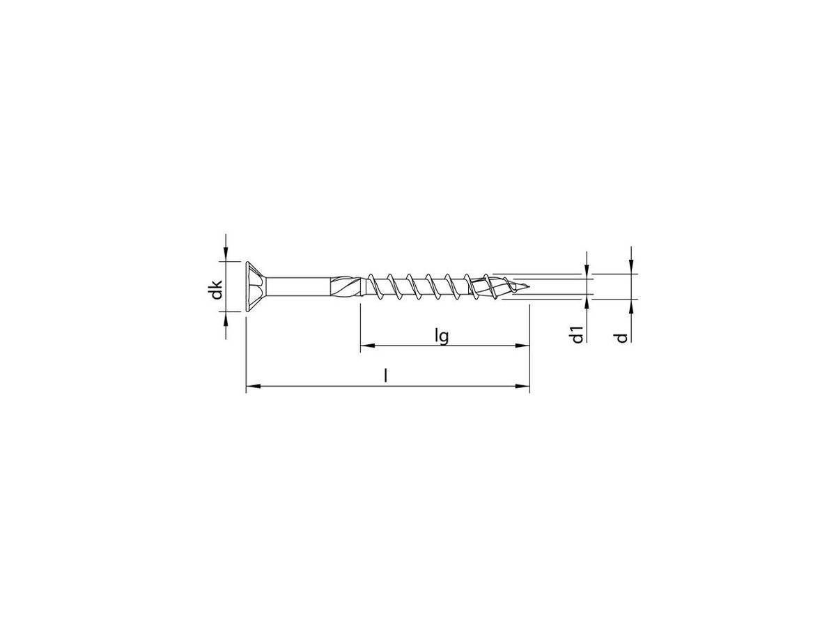 Holzschrauben HECO TOPIX Plus Senkkopf - Inox A2, mit Schaft