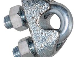 Drahtseilklemmen Klemme Temperguss - Bügel und Mutter Stahl verzinkt blau