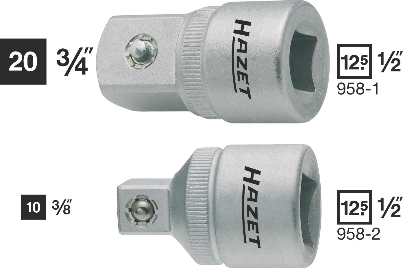Vierkant-Adapter 958 HAZET - 1/2"