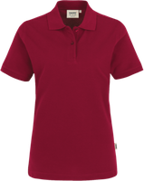 Damen-Poloshirt Top Gr. 2XL, weinrot - 100% Baumwolle, 200 g/m²