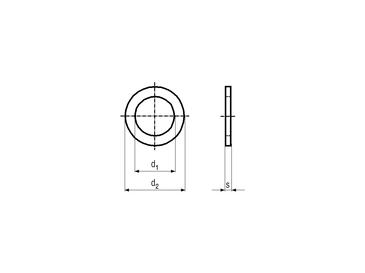 Dichtringe Form A Aluminium 14x18x1,5 - DIN 7603A    Pak à 100 Stk