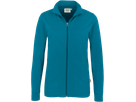 Damen-Interlockjacke Gr. L, petrol - 100% Baumwolle, 220 g/m²