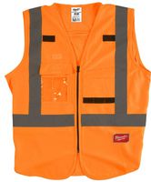 Warnweste orange mit Reflexstreifen - Miulwaukee EN ISO 20471, Klasse 2