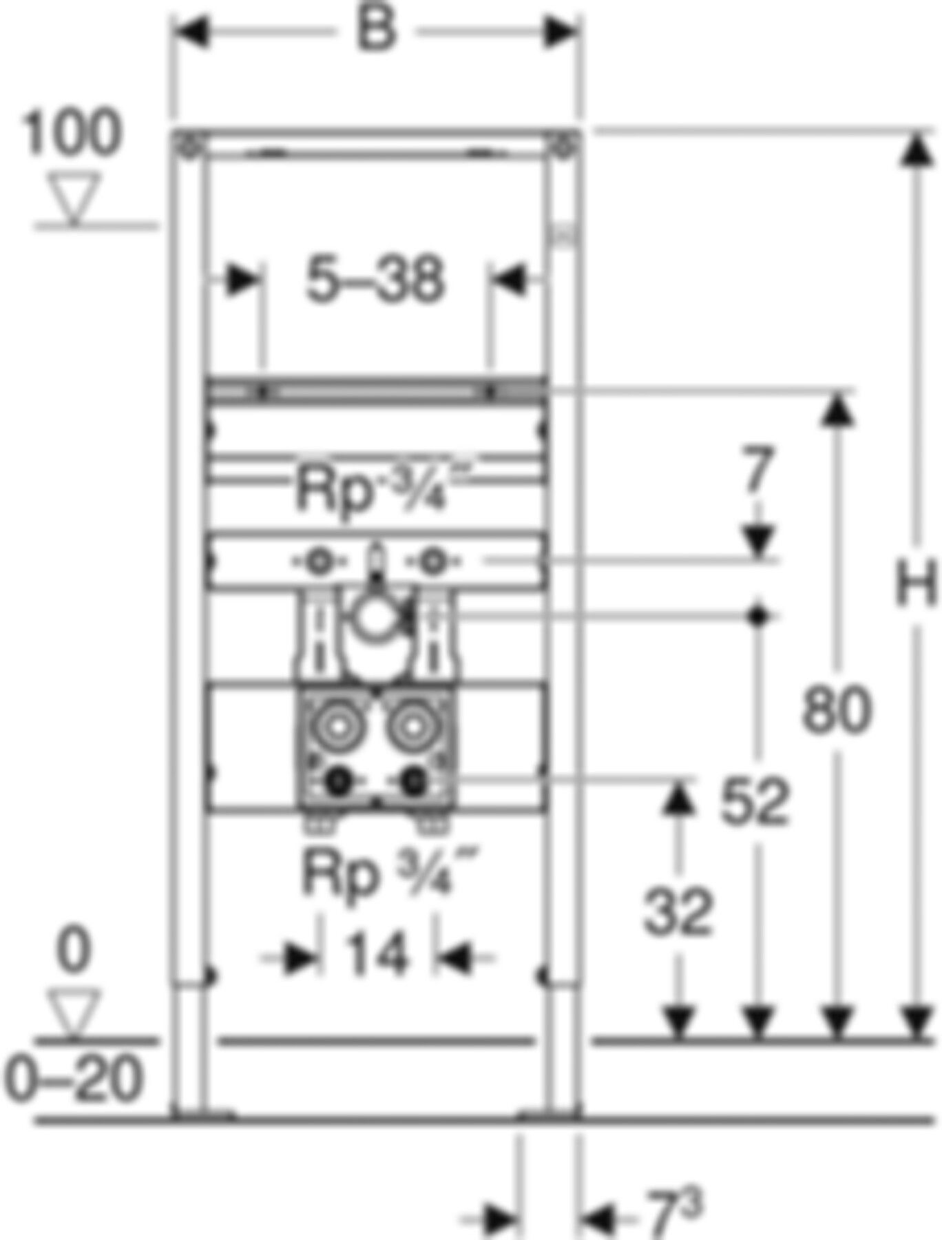 Geberit-Duofix - Element für Waschtisch - 112 cm