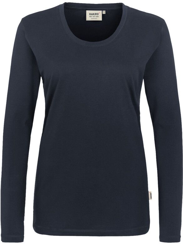 Klassisches Longsleeve-Shirt mit Rund- - hals-Ausschnitt. 100 % Baumw. Gr. XS-3XL