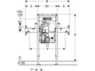 Geberit Duofix Element für ONE 110 cm - für Waschtisch und Wandarm. m. Unterputz