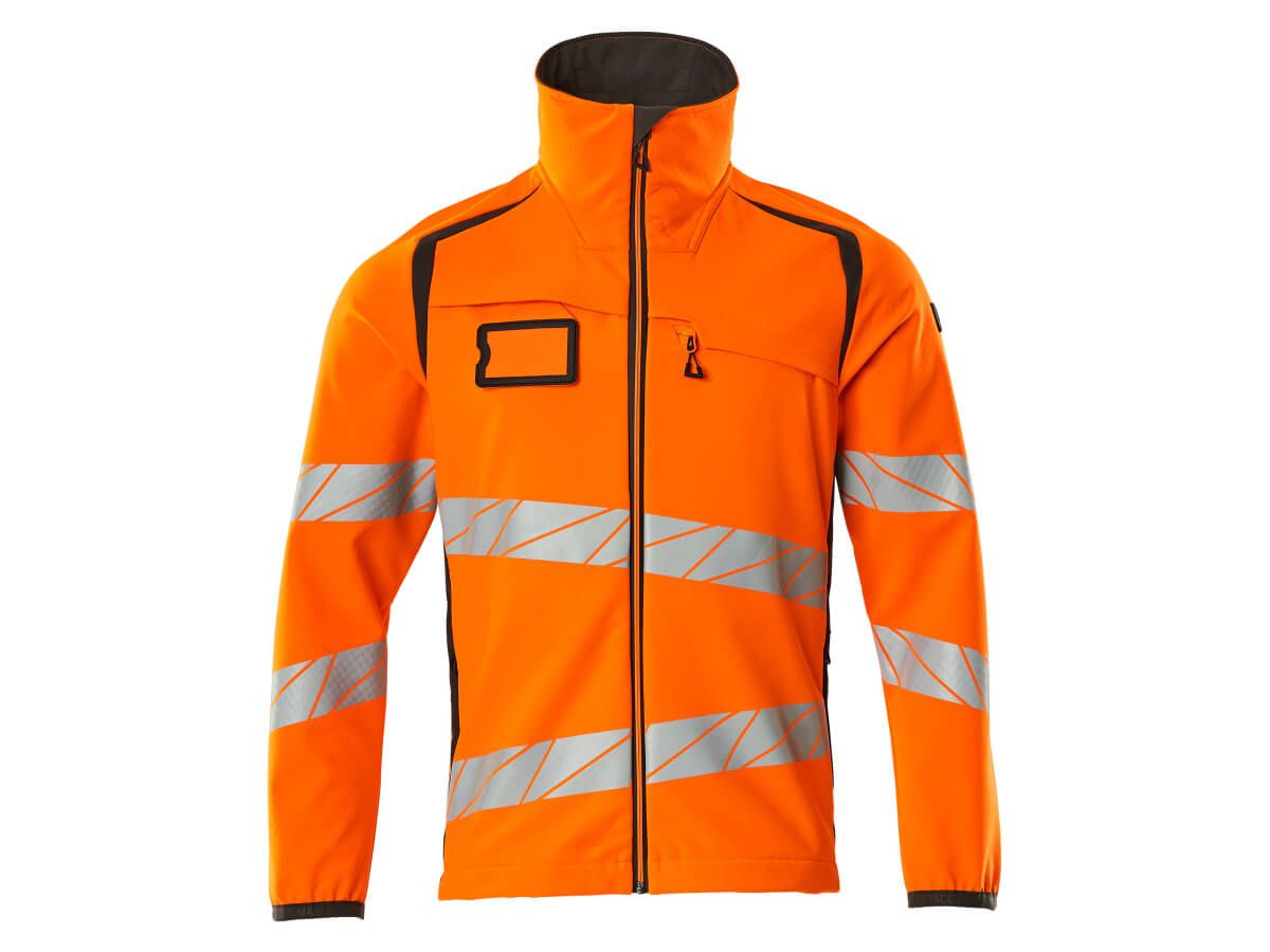 Soft Shell Jacke, Gr. 3XL - hi-vis orange/dunkelanthrazit, 100% PES