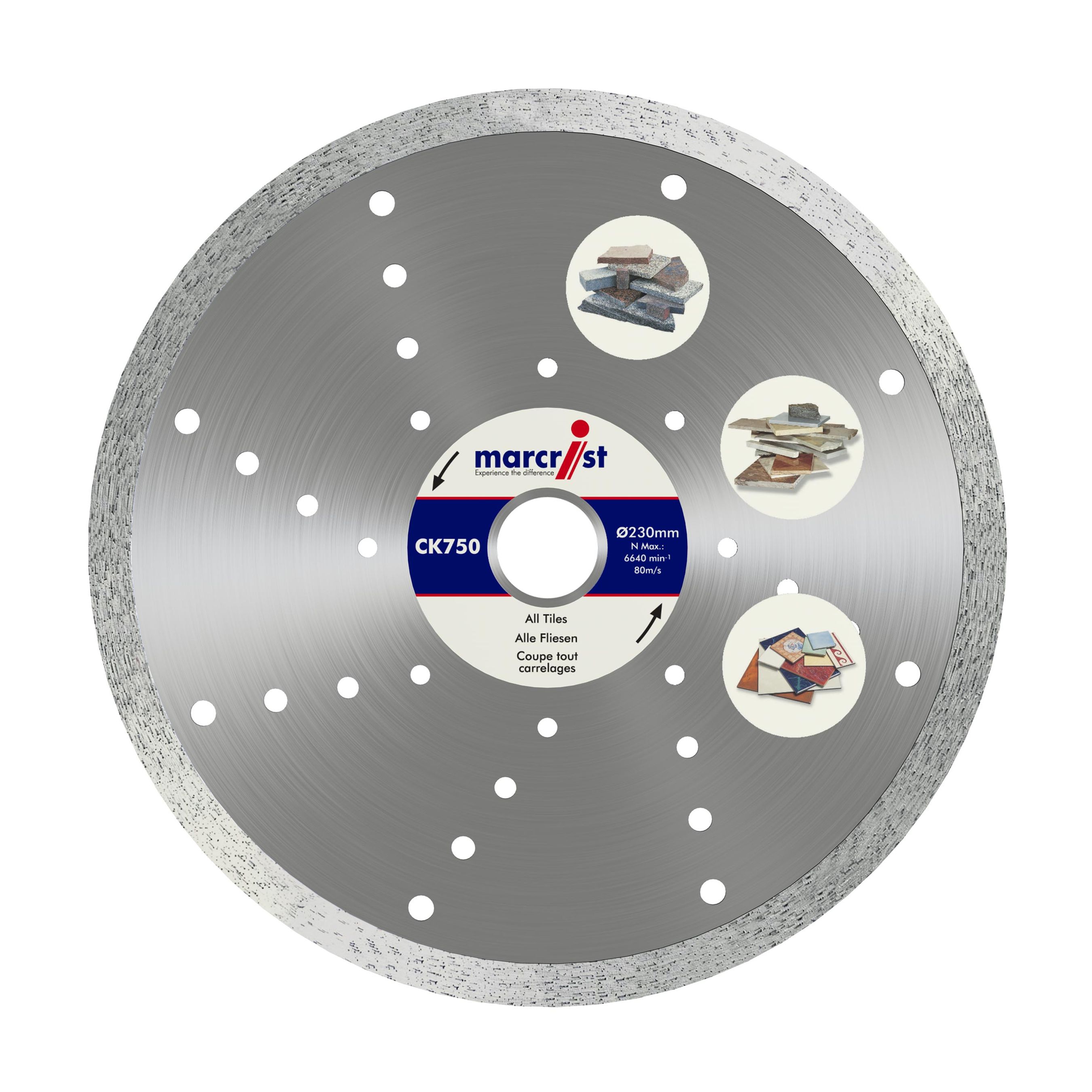 Diamanttrennscheibe CK 750 - Marcrist, Fliesen, präz. Schnitt