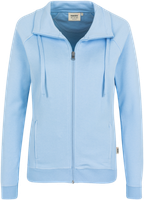 Damen-Sweatjacke College 2XL eisblau - 70% Baumwolle, 30% Polyester, 300 g/m²