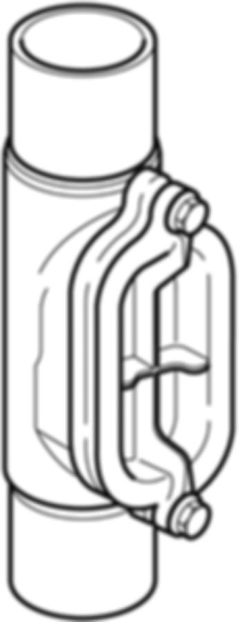 Geberit PE Putzstück 90° - Verschlusskappe PP