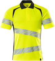Polo-Shirt fluoreszierend, Gr. 2XLONE - hi-vis gelb/schwarz