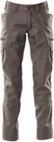 Hose mit Schenkeltaschen Gr. 82C64 - dunkelanthrazit, Stretch-Einsätze
