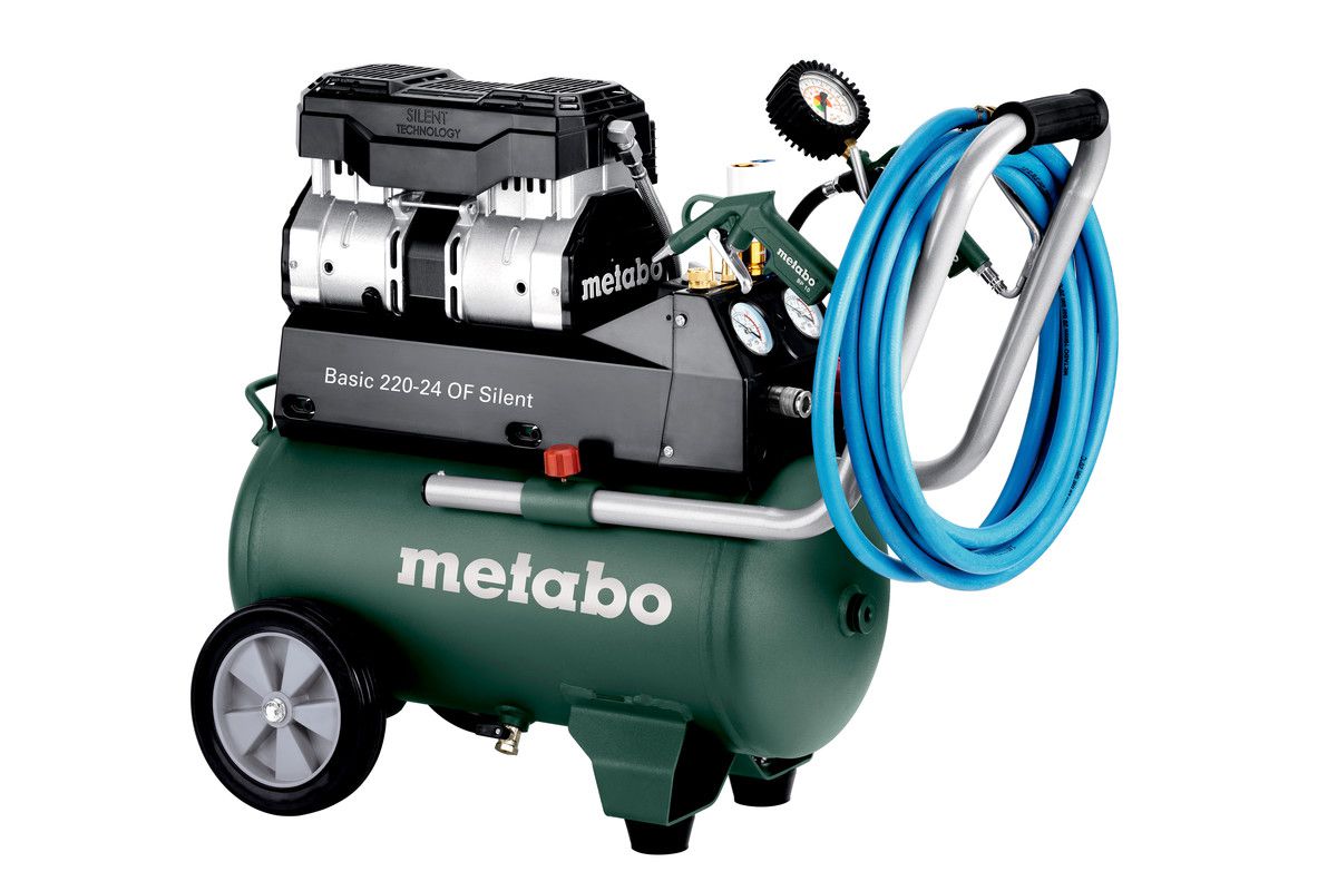 Kompressor Basic 220-24 OF Silent - im Karton, Extrem Leise,Metabo