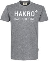 T-Shirt Logo, Gr. 2XL - grau meliert