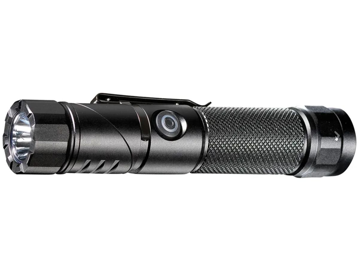 Taschenlampe FORTEC TACTICAL 90° 1000lm - Akku, 14 Std. 180 m, 3.7V 2.6Ah Li-Ion