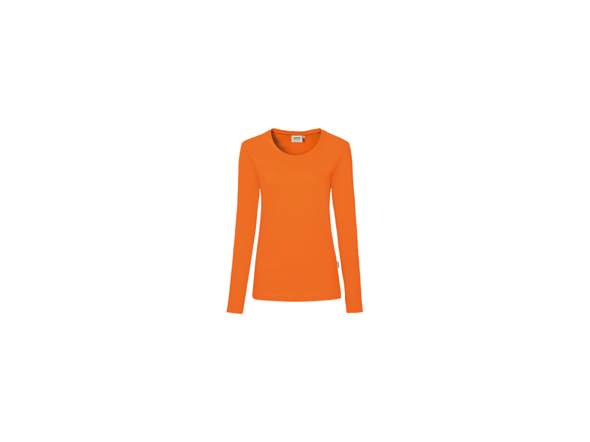 Damen-Longsleeve Perf. Gr. XS, orange - 50% Baumwolle, 50% Polyester, 190 g/m²
