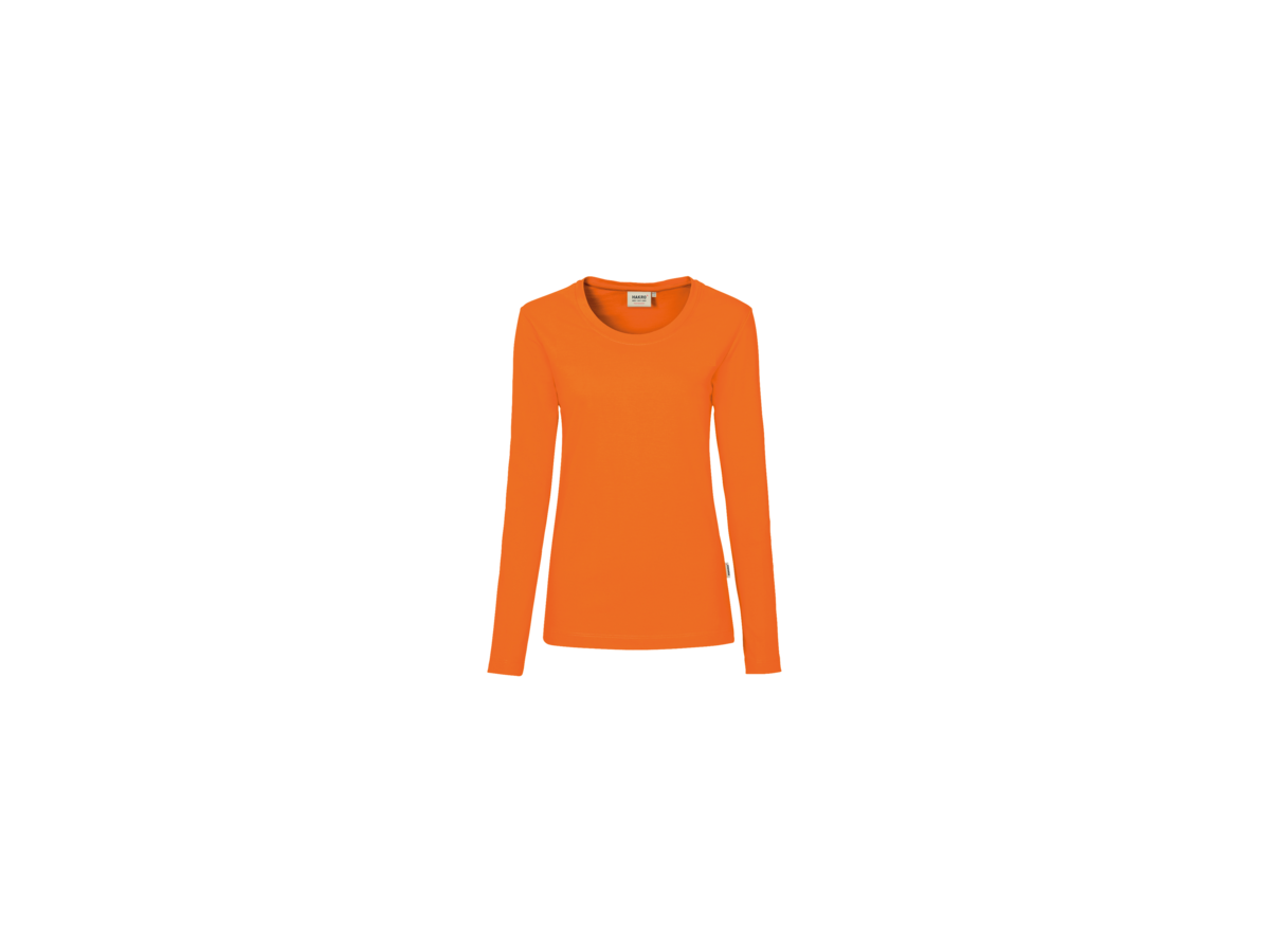 Damen-Longsleeve Perf. Gr. 4XL, orange - 50% Baumwolle, 50% Polyester, 190 g/m²