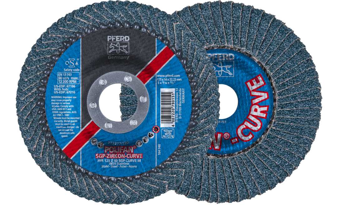 Polifan-Fächerscheibe PFR 125 Z 40 - SGP-Curve M/22,23