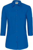 Bluse Vario-¾-Arm Perf. 2XL royalblau - 50% Baumwolle, 50% Polyester, 120 g/m²
