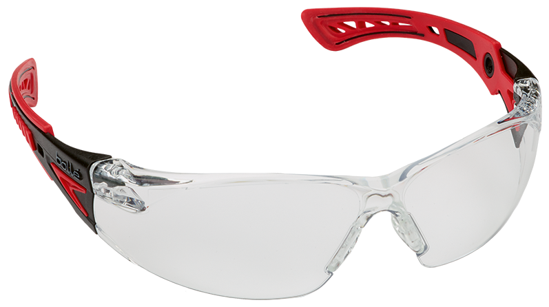 Schutzbrille BOLLE  kratzfesten rot/sw - beschlagfreier Polycarbonatscheibe