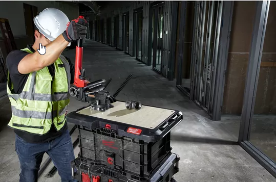 Arbeitsplatte Packout aus Holz - Milwaukee, Nutzlast 22 kg.