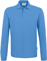 Longsleeve-Polosh. Perf. 2XL malibublau - 50% Baumwolle, 50% Polyester, 220 g/m²
