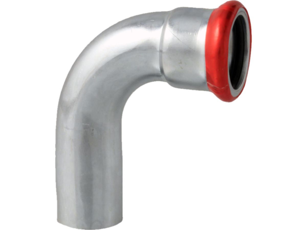Bogen 90° mit Steckende C-Stahl - Eurotubi