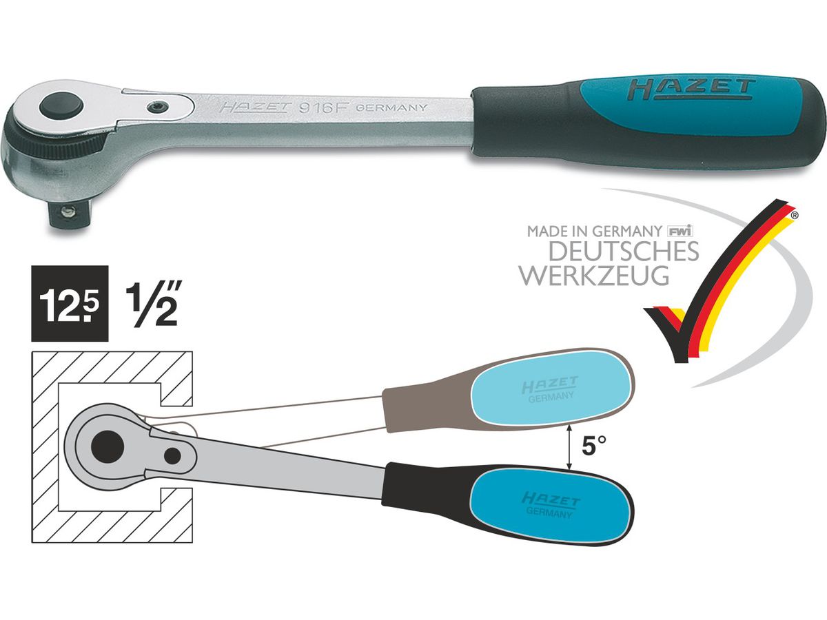 Umschaltknarre 916 HAZET - 1/2"